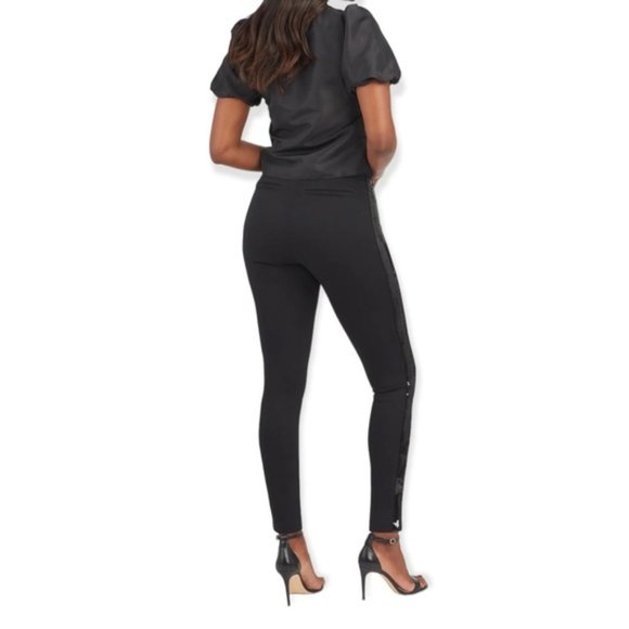 Spanx Perfect Black Pant with Sequin Tuxedo stripe - Picture 7 of 9